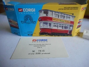 Corgi Classics 36701 Fully Closed Tram Set London Orig Packing Ltd Ed Cert +box - Picture 1 of 8