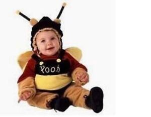 DISNEY WINNIE THE POOH BEAR BEE HALLOWEEN COSTUME INFANT SIZE 12 MONTHS 1 YEAR