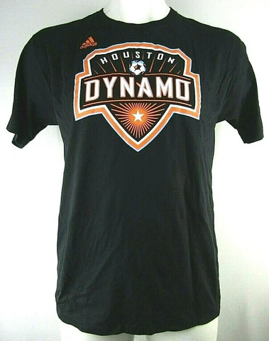 Houston Dynamo adidas Go-To Men's Black Short Sleeve Cotton Tee MLS Cover