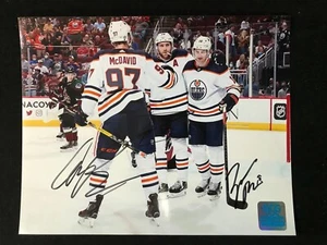 Connor McDavid, Zach Hyman signed 8x10 Photo Edmonton Oilers w/GCG COA - Picture 1 of 1