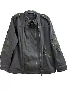 Denim 24/7 Jean Jacket RN 88842 Women's Size 12W Full Zip Front - Picture 1 of 14