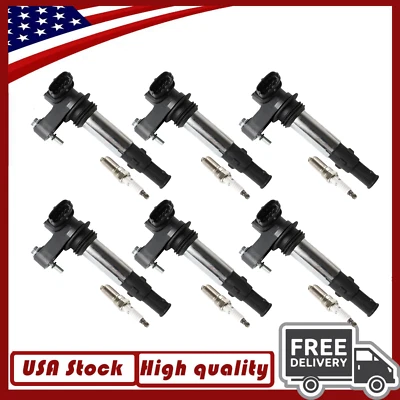 6 Ignition Coils & Iridium Spark Plugs For 2004-2007 Cadillac CTS 3.6L V6 D501C - Image 1 of 4