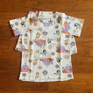 Bonds Bluey Fairy Garden Purple White Short PJ Pyjamas Sleep Set Size 10 BNWT - Picture 1 of 3