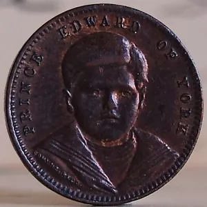 Reino Unido. GRAN BRITÁNICA. Final del siglo XIX. FICHA DEL PRÍNCIPE EDUARDO DE YORK. 18 mm - Imagen 1 de 2
