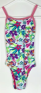 Dolfin Uglies Swimwear Girls 12 One Piece Swimsuit Floral print Swim - Picture 1 of 5