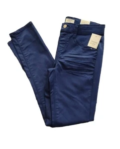 Crown & Ivy Kids Jegging Size 14 Navy Boat Adjustable Waistband Girls Pants - Picture 1 of 6