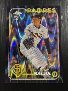 2024 TOPPS CHROME YUKI MATSUI 10/10 BLACK RAY WAVE RC #116 PADRES! SC-600 - Picture 1 of 2