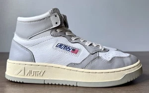 Autry Medalist Mid-Top High Top Leder Sneaker Grau Weiß - Größe 8 / EUR 41 - Bild 1 von 10