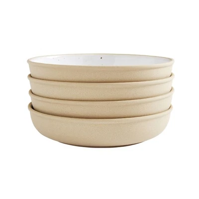 Portmeirion Minerals 8.7-Inch Low Serving Bowl, Moonstone (Set of 4)