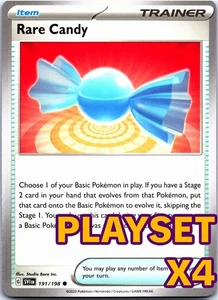 Juego de cartas coleccionables Pokémon (x4) de caramelos raros - Imagen 1 de 2
