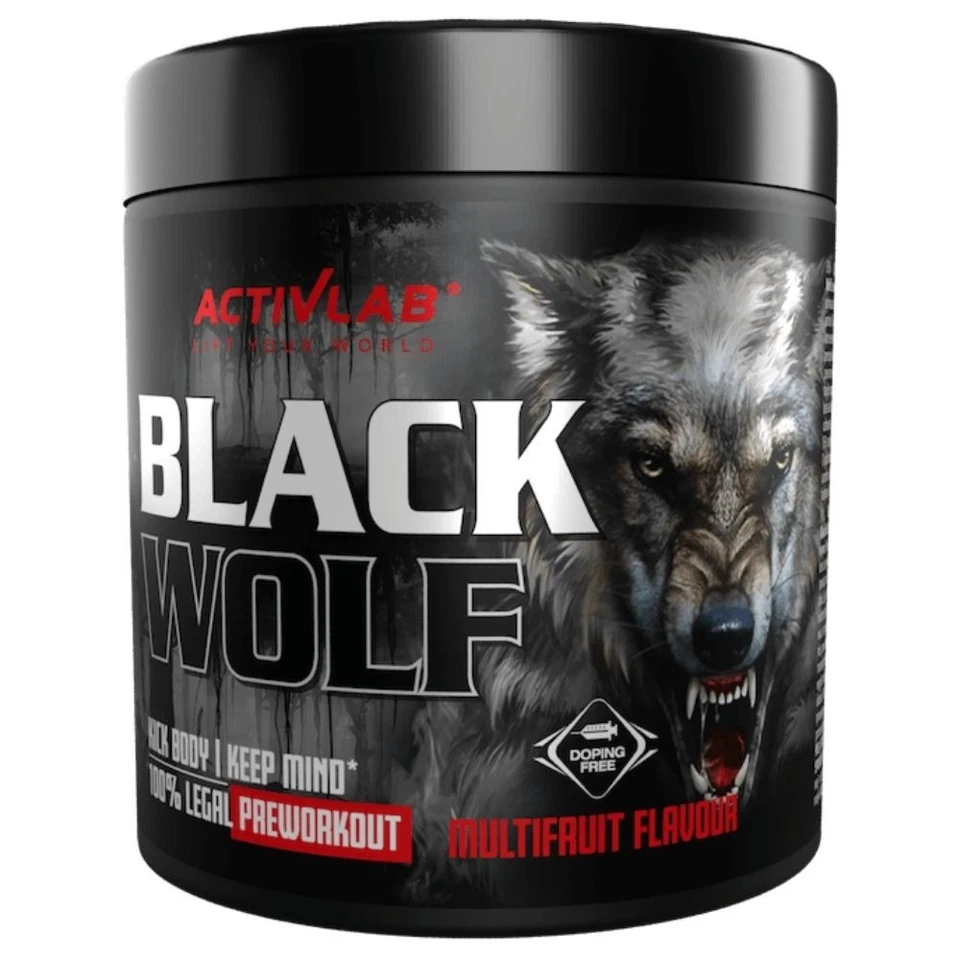 Activlab Black Wolf Pre-Workout, Multifrucht, 300 g