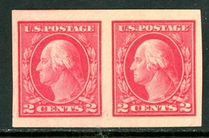 USA 1916 Washington 2¢ Carmine Type 1 Sc #482 Imperf Unwmk Flat Press MNH J355 - Foto 1 di 6