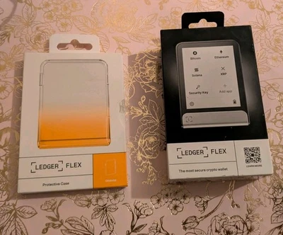 Ledger Flex Crypto Hardware Wallet Model 0908 & Orange protective case Brand new - Image 1 of 4