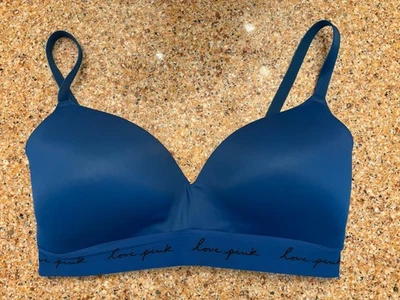 Victoria Secret PINK Wear Everywhere Lightly Lined Womans Bra 36D Blue - Image 1 of 4