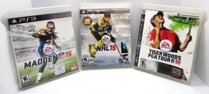 PS3 Video Game Bundle Madden 15, NHL 15 & Tiger Woods PGA Tour 10 - Picture 1 of 6