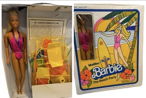 Malibu Barbie: The Beach Party 1979 Estuche Play 1703 Completo Sin Abrir Nuevo de Lote Antiguo Leer - Imagen 1 de 20