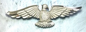 Prendedor vintage Patriot Eagle tono plata, militar patriótico. - Imagen 1 de 6