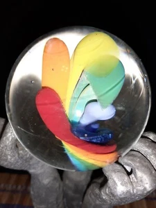 Large Contemporary Art Studio Rainbow Pride 2+" Glass Marble by James Yaun - Picture 1 of 7