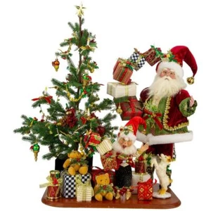 Mark Roberts Christmas 2022 Santa And Elf Delivering Present 34.5 Inches - Bild 1 von 1