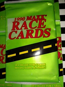 *4 pks of 1990 Maxx 1st print , Yellow print wax that includes errors wax packs - Picture 1 of 3