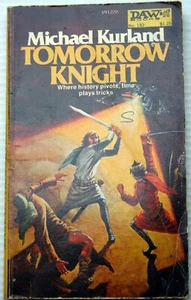 vntg 1976 Michael Kurland DAW #183 pb 1st print TOMORROW KNIGHT crusades time - Picture 1 of 7