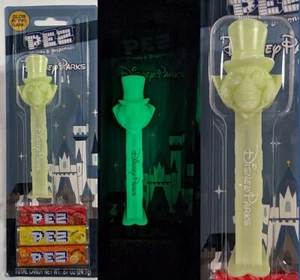 Dispensador PEZ fantasma caja sombrero mansión embrujada parques Disney 2025 brilla en la oscuridad - Imagen 1 de 1