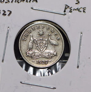 Australia 1927 3 Pence Kangaroo animal Moorhen 191225 combine shipping - Picture 1 of 2