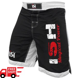 MMA kick boxing fight ufc short grappling muay Thai men’s shorts wear cage black - Picture 1 of 6