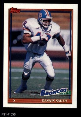 1991 Topps #556 Dennis Smith Broncos UCLA 8 - NM/MT - Image 1 of 2