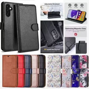 Wallet Case For Samsung A25 A05S S23 FE A15 A14 A34 S24 Leather Flip Phone Cover - Picture 1 of 101
