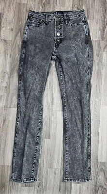 Gap Womens Size 0 / 25 Long High Rise Vintage Slim Button Fly Grey Black Jeans - Image 1 of 4