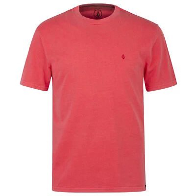 Volcom Solid Stone EMB T-Shirt washed ruby - Volcom Shirt mit Stone Logo - Bild 1 von 3