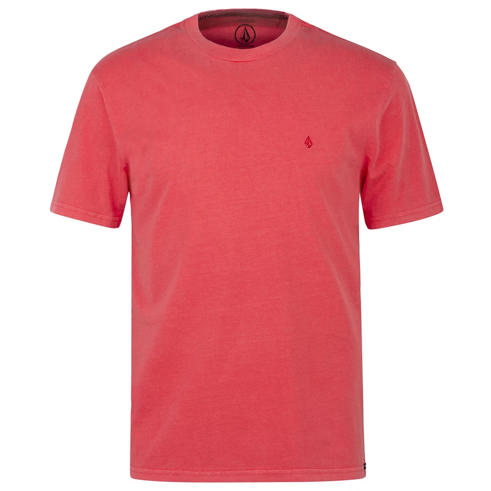 Volcom Solid Stone EMB T-Shirt washed ruby - Volcom Shirt mit Stone Logo - Bild 1 von 3