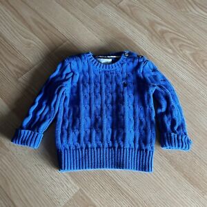 Pull tricoté bleu Ralph Lauren 18 mois