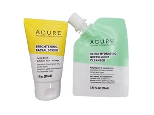 Exfoliante facial iluminador ACURE 1 oz + limpiador de jugo verde  - Imagen 1 de 6
