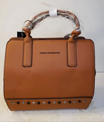 Novo com etiquetas French Connection alça superior com nós tiracolo com alça conhaque - Marrom - Imagem 1 de 4