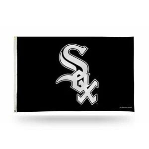 3x5 outdoor Flag - MLB Baseball -  Chicago White Sox (Black) - Picture 1 of 1