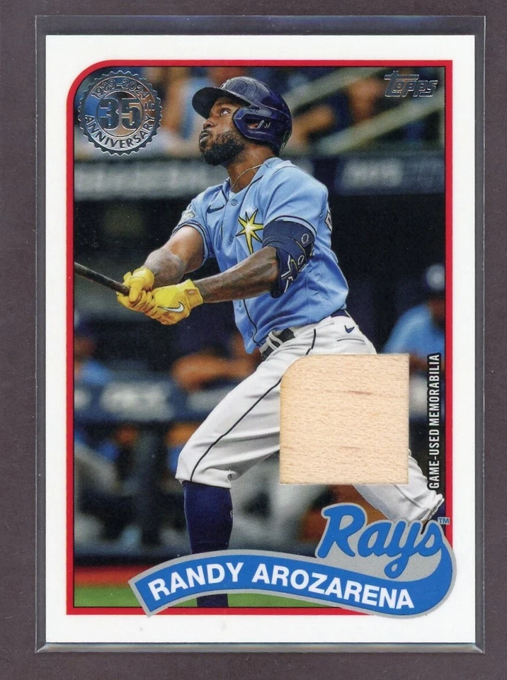 2024 Topps '89 Topps Relics Randy Arozarena Tampa Bay Rays - Image 1 of 1