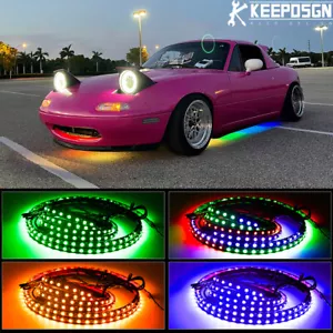 For Mazda MX-5 Miata 6PCS RGB Car Underglow LED Kit & Brake Reverse Signal Light - Picture 1 of 17