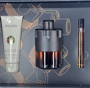 Azzaro The Most Wanted 3 piece Parfum, Hair & Body Shampoo Set- (NIB) - Picture 1 of 7