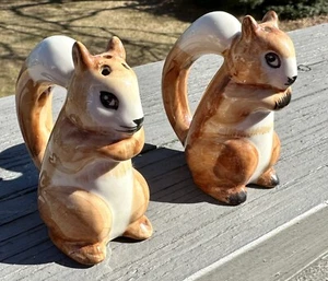 Porcelain Curious Squirrel Salt And Pepper Shakers Novelty Gift Set Kitchen  2 - Picture 1 of 4