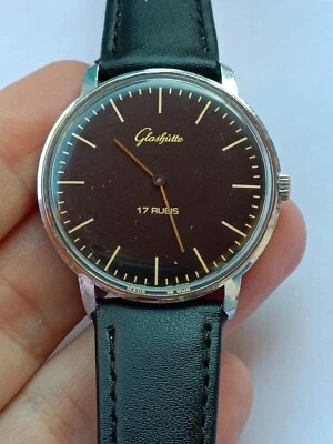Reloj Hombre Vintage Glashutte 17 Rubis Cuerda Manual Foto 1 de 4