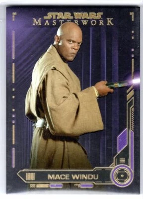 STAR WARS 2019 TOPPS MASTERWORK #17 MACE WINDU PURPLE PARALLEL #'D 33/50 - Image 1 of 2