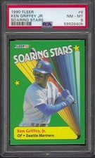 1990 Fleer Soaring Stars Ken Griffey Jr # 6 PSA 8 NM-MT