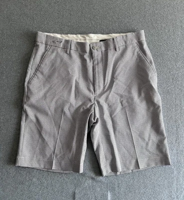 Bermudas de golf Greg Norman azul marino negro estampado a cuadros talla 34 para hombre Foto 1 de 4