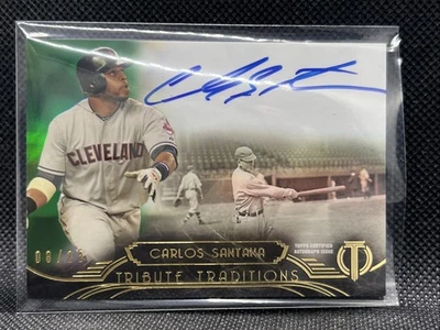 Carlos Santana 2014 Topps Tribute #08/25 Auto Traditions Autograph - Image 1 of 4