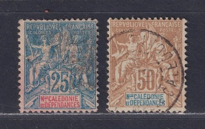New Caledonia Scott 51,56 Used 1900-1904 Navigation & Commerce Issues SCV $53.00 - Image 1 of 2