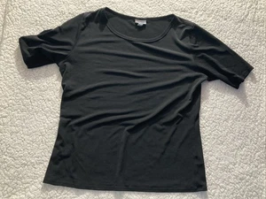 LuLaRoe Women's Knit Tunic Top Short Sleeve Round Neck Black Size 2XL - Picture 1 of 5