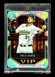 Nick Kurtz RARE ROOKIE REFRACTOR INVESTMENT CARD SP ATHLETICS MINT RC + HOLDER - Picture 1 of 4