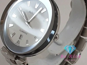 RADO Florence Date Men's Watch Analog Quartz 129.3763.4 White Silver SS Bracelet - Picture 1 of 9